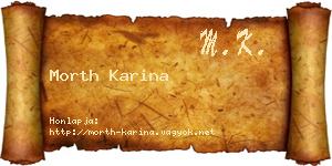 Morth Karina névjegykártya